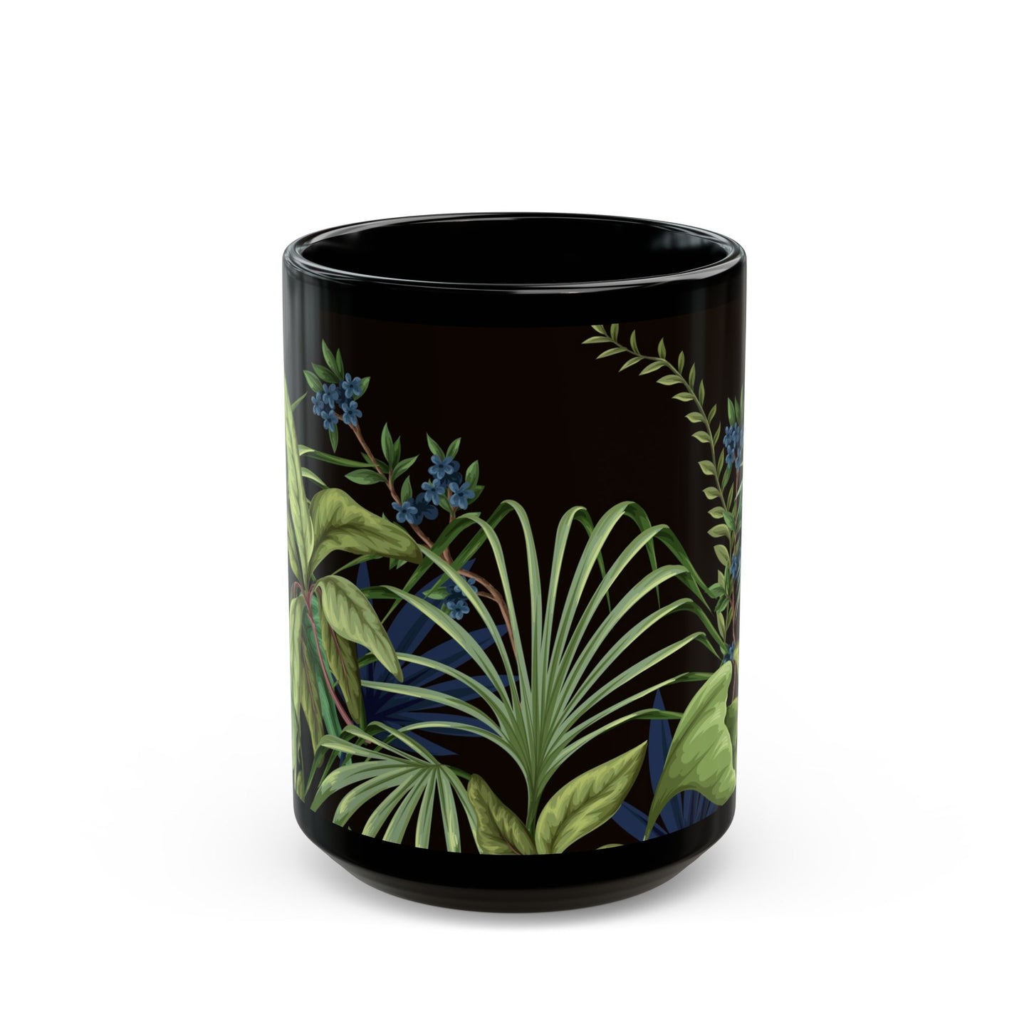 Midnight Jungle Black Coffee Mug