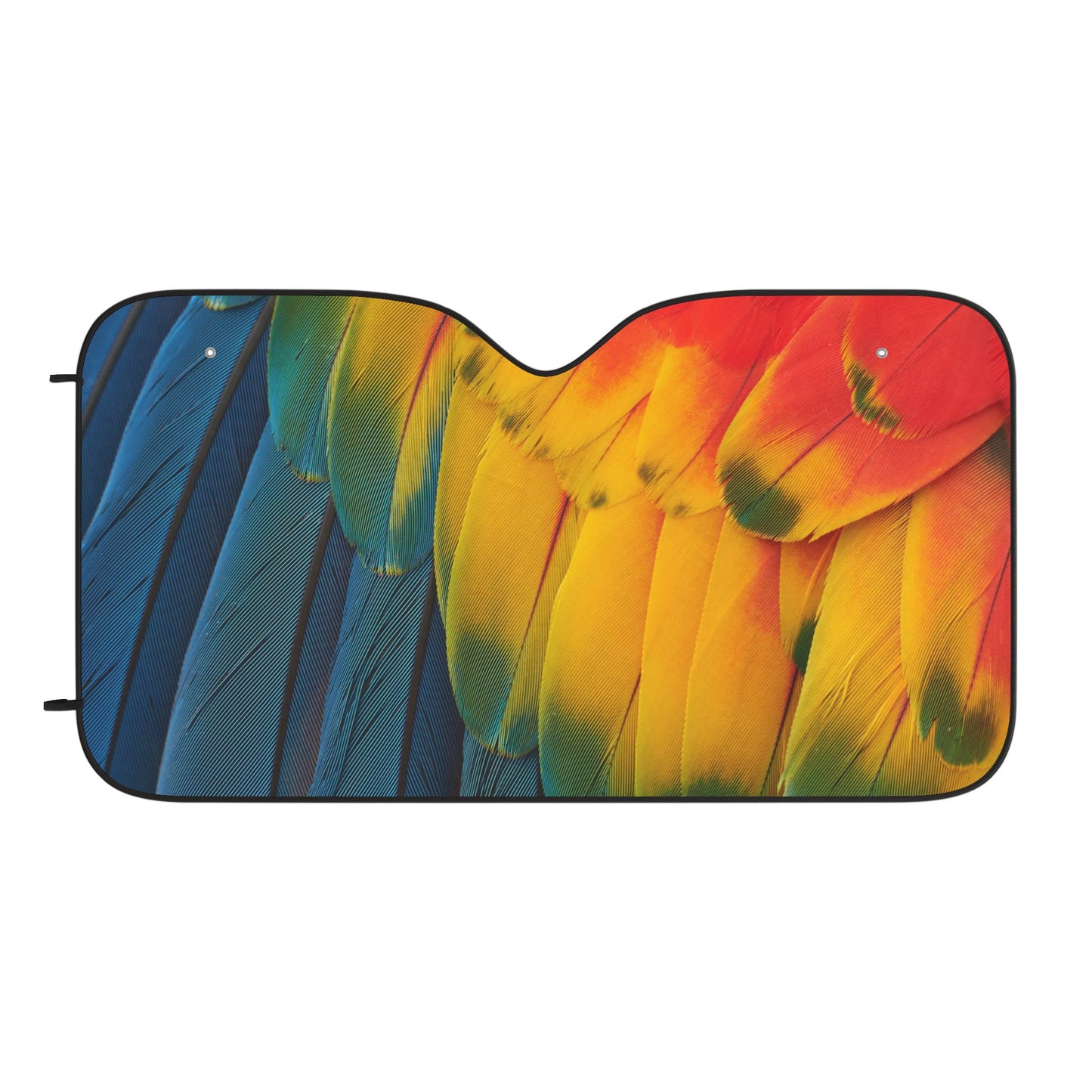 Tropical Avian Car Sun Shades / Macaw Colorful Feathers