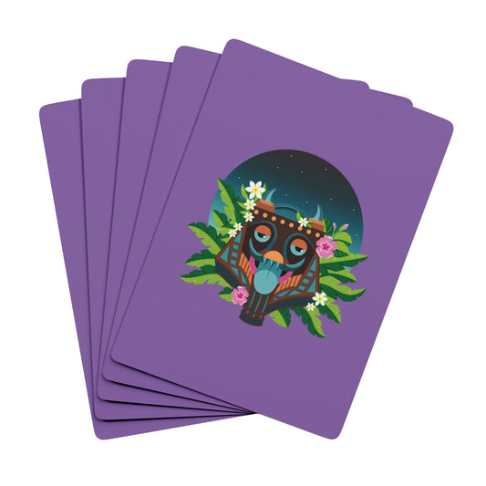 Poker-Sized Playing Cards - Tiki Boss Oke, lt purple