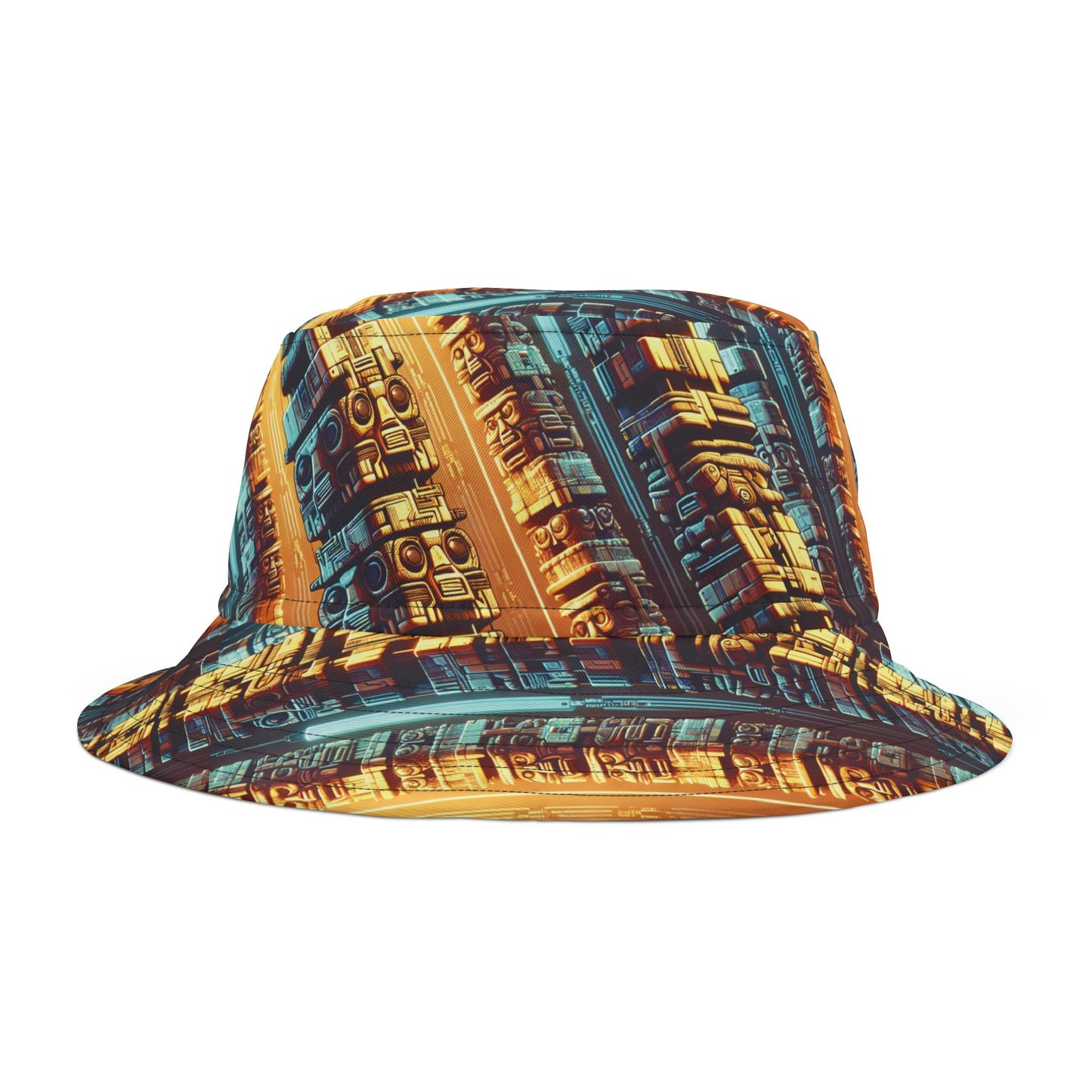 Tropical Polyester Bucket Hat, 2 Sizes - Techno Tiki Totems