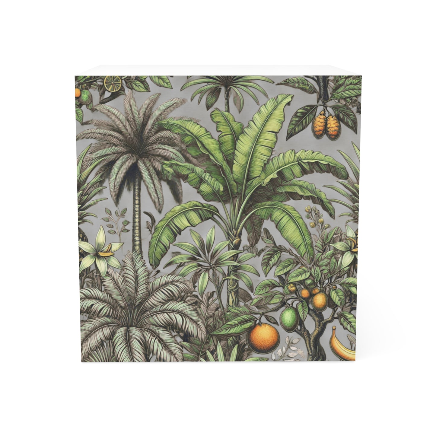 Note Cube - Tropical Fruit, Grey