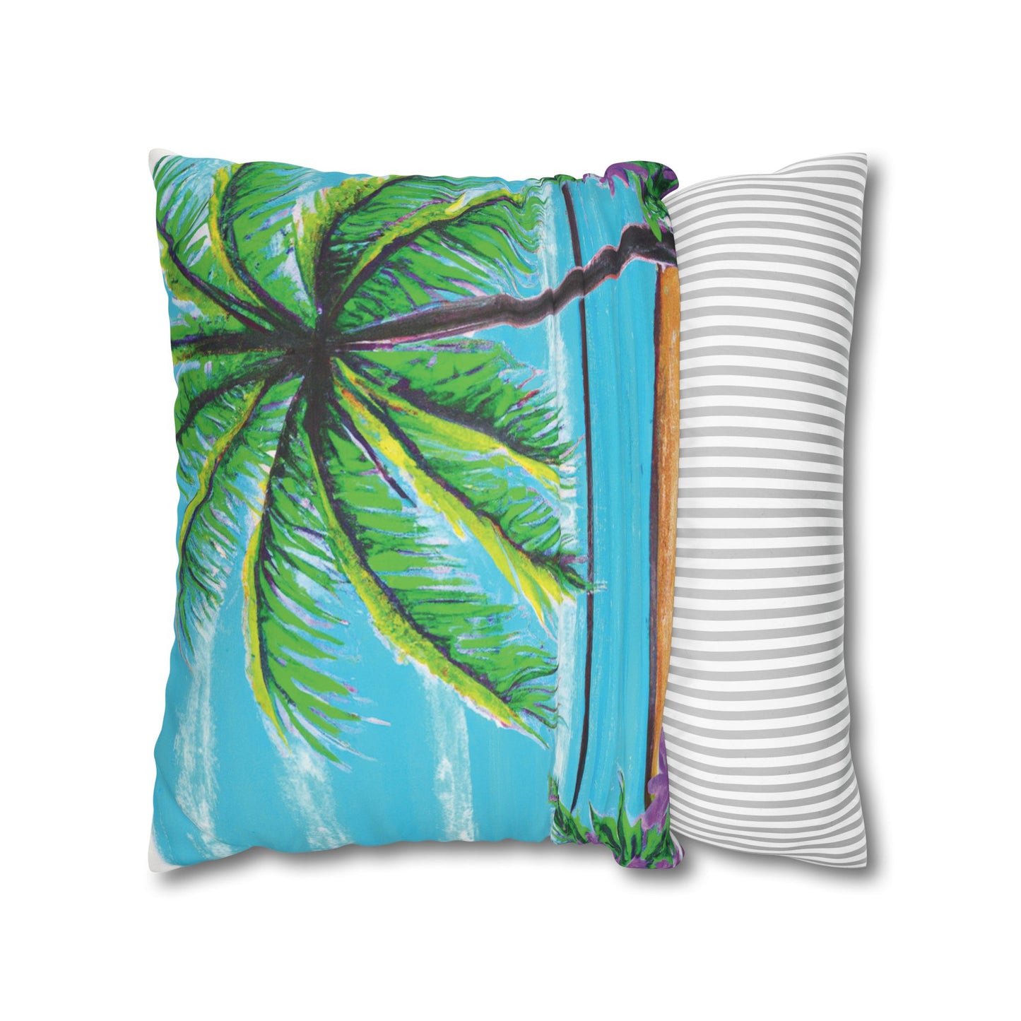 Faux Suede Square Pillowcase - Calm Beach