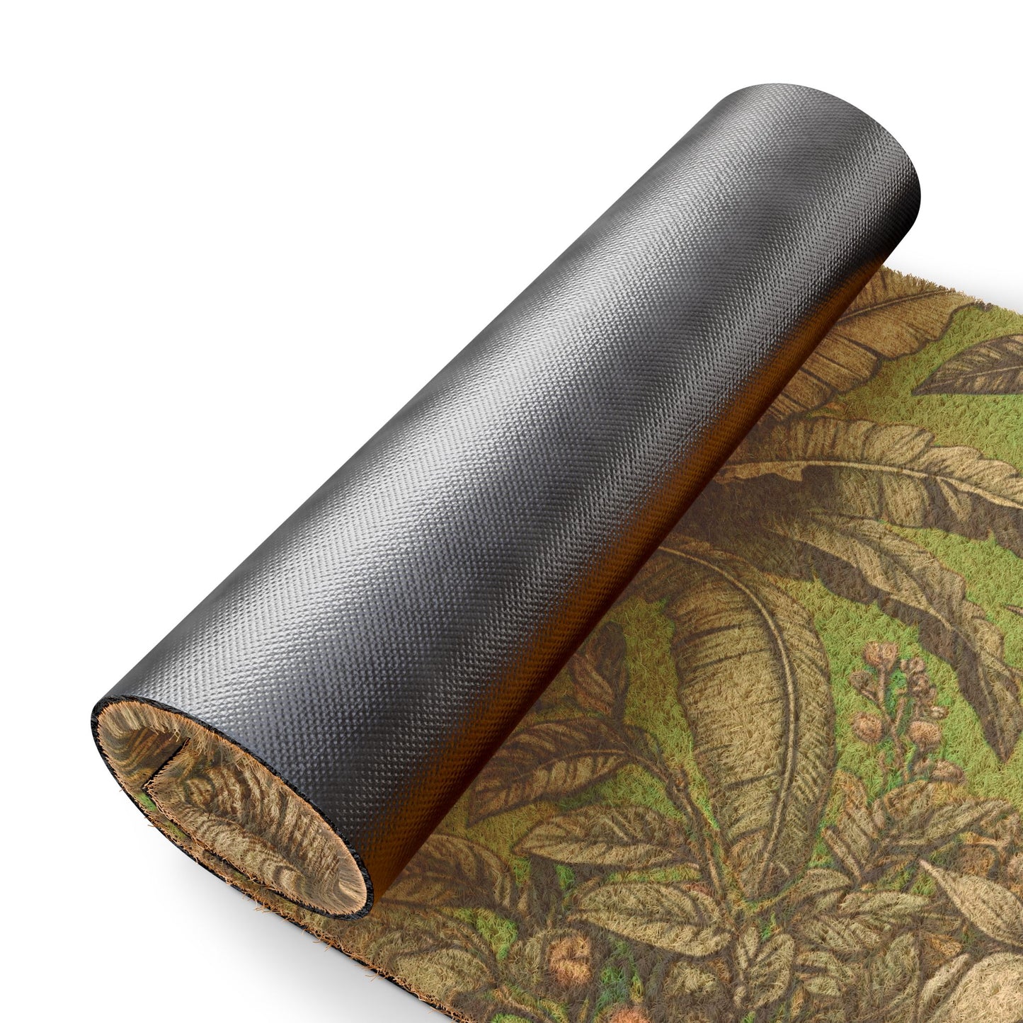 Tropical Doormat - Vibrant Coconut Fiber Entrance Mat / Tropical Fruit, Spring Green