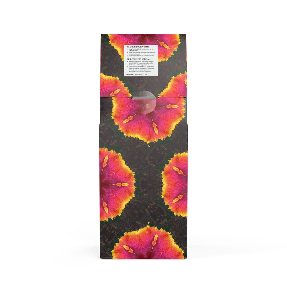 Midnight Surf Blend™ (Medium-Dark Roast) Specialty Grade Craft Coffee / Hibiscus Kaleido