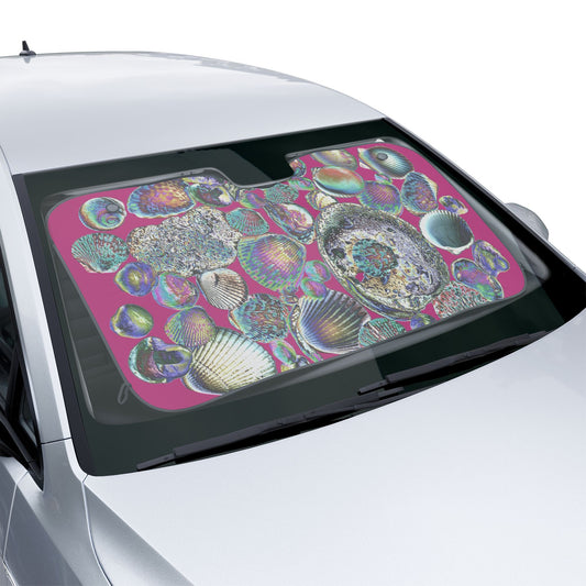 Coastal Car Sun Shades / Heatwave Seashell Collection, Pink