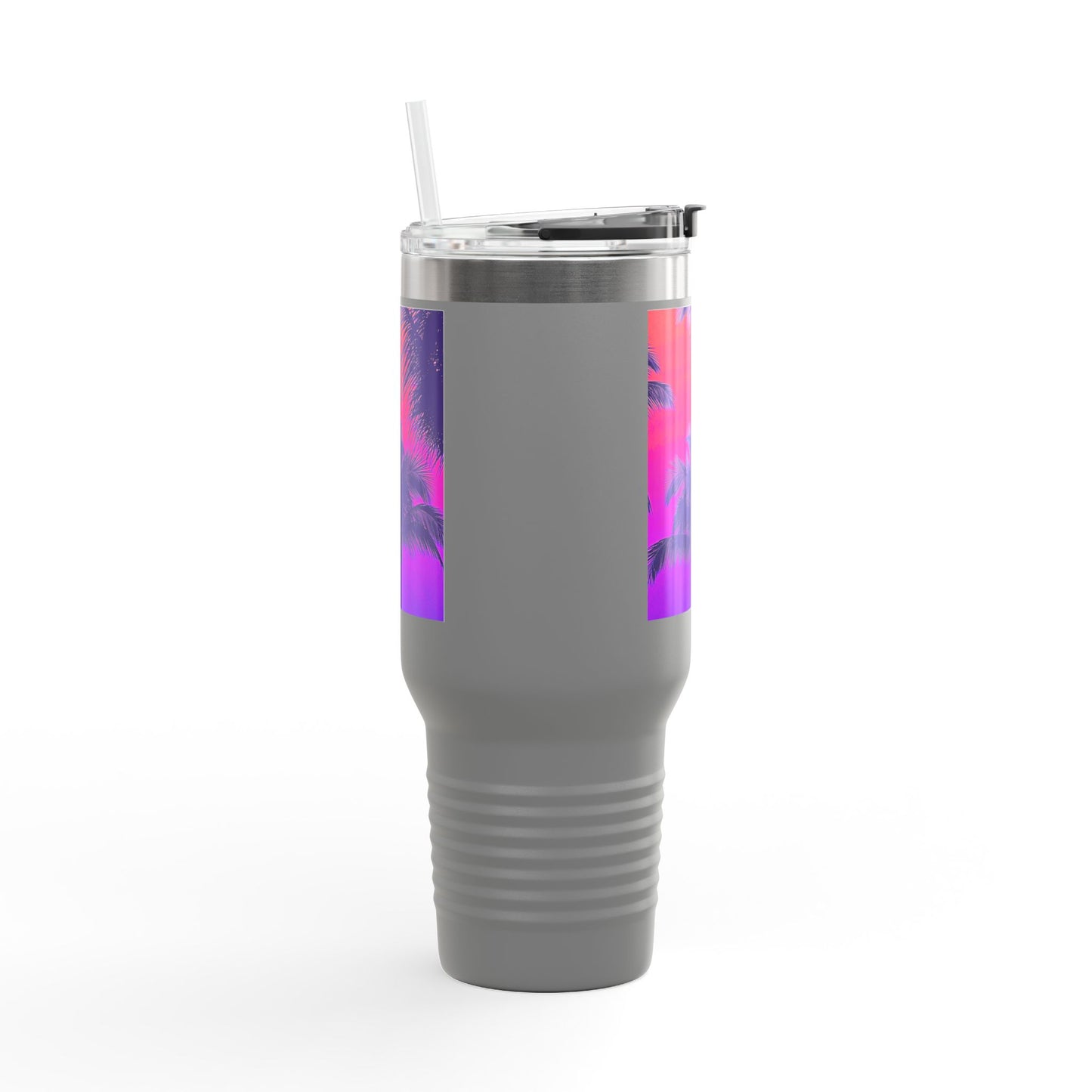 Insulated Travel Mug, 40oz / Palm Glow Pop - Perfect for Outdoor Adventures