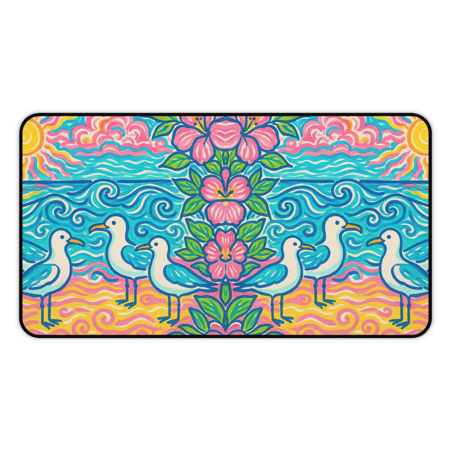 Tropical Mouse Pad/Desk Mat, 3 Sizes - Perfect for Home Office / Tropical Beach Seagulls