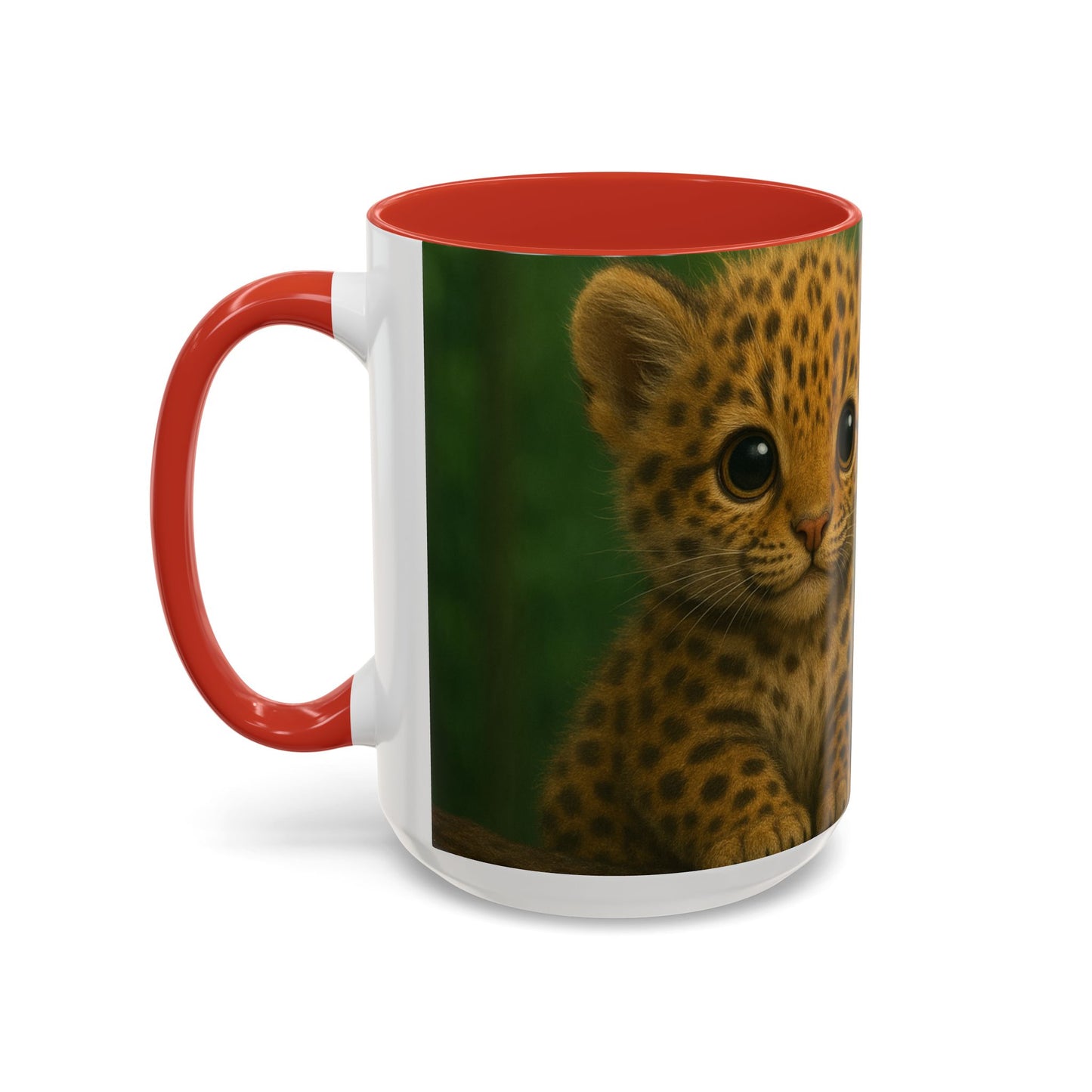 Accent Color Coffee Mug (11, 15oz), 8 Colors - Baby Jaguars
