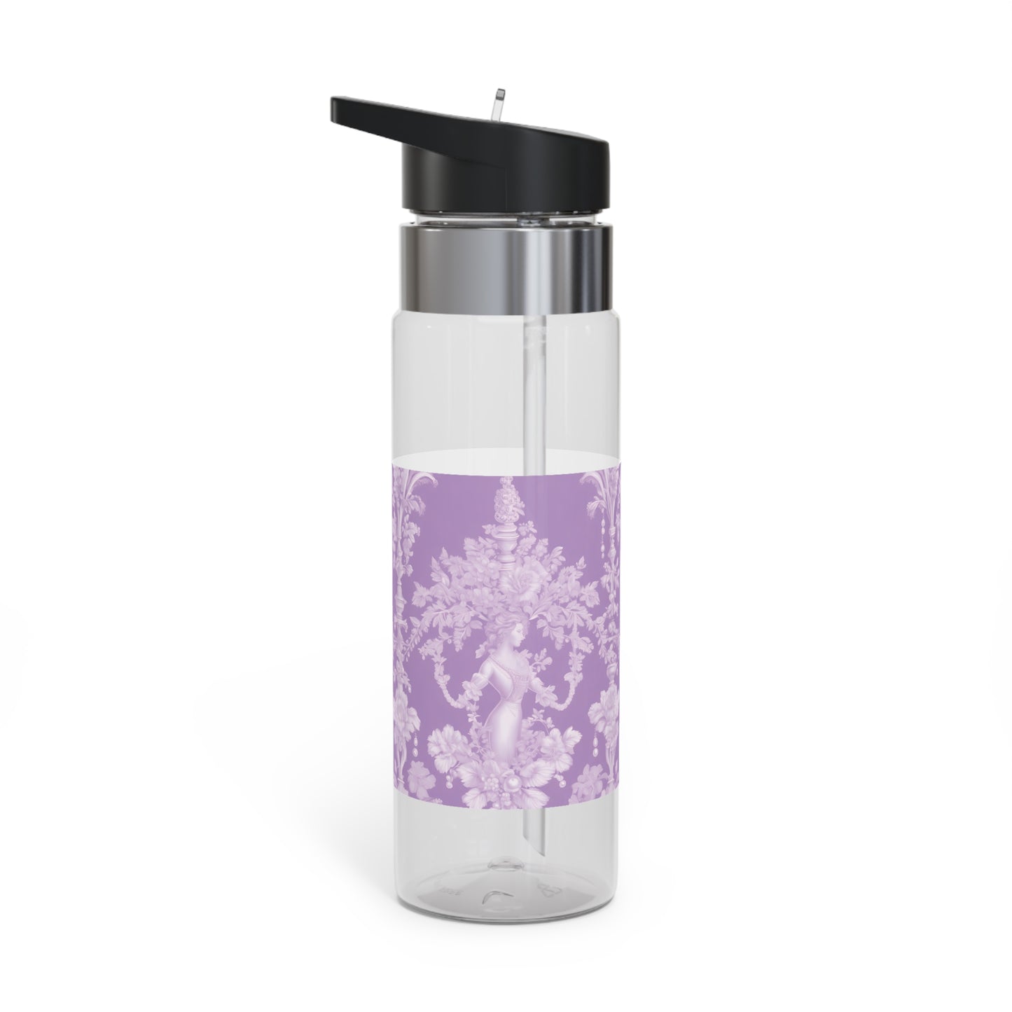 Tropical 20oz Tritan Sport Water Bottle -  Leakproof, Lightweight, BPA-Free / Pearl Lady Toile, Purple