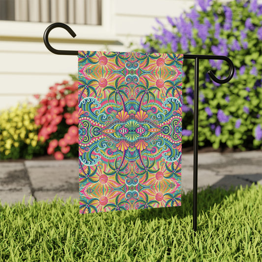 Tropical Garden Flag - Perfect for Outdoor Decor / Kaleido Bay