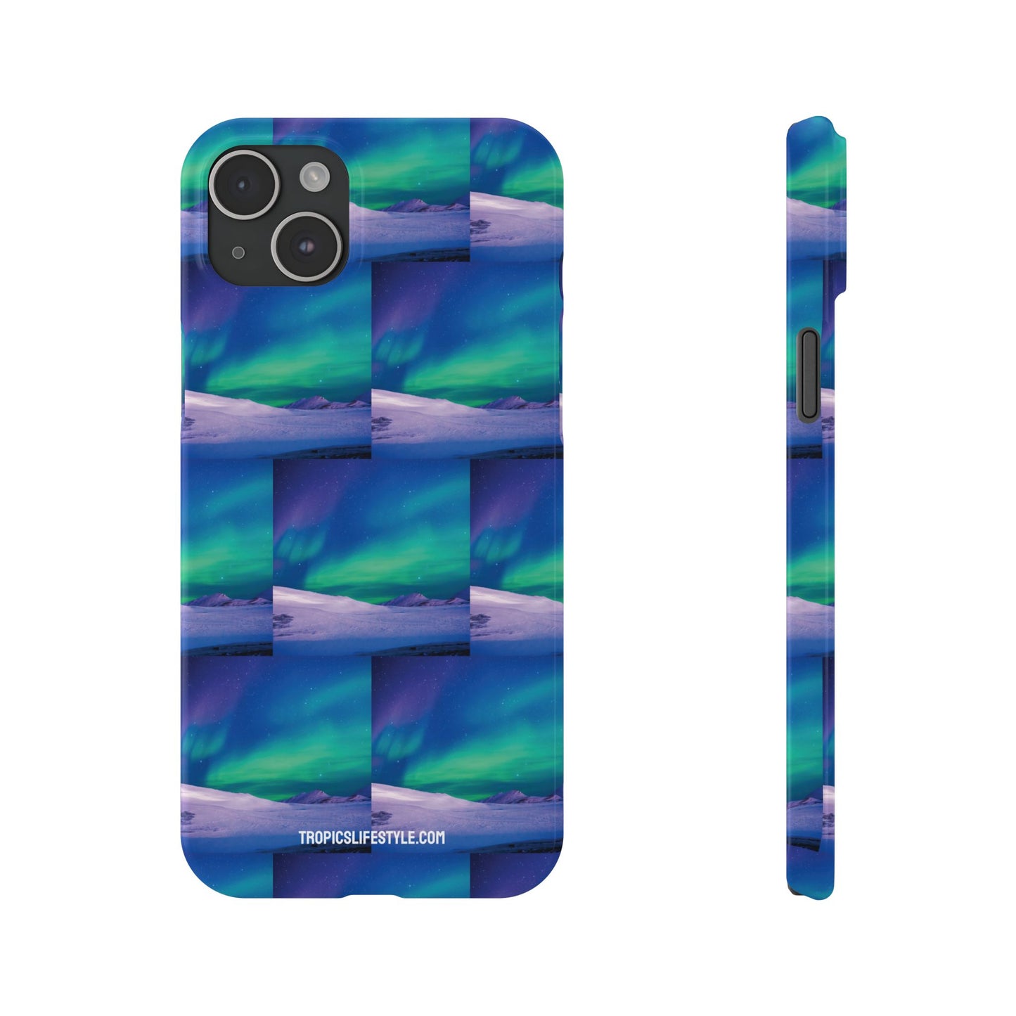 Slim Phone Cases - Cold Ocean Lights, Peacock