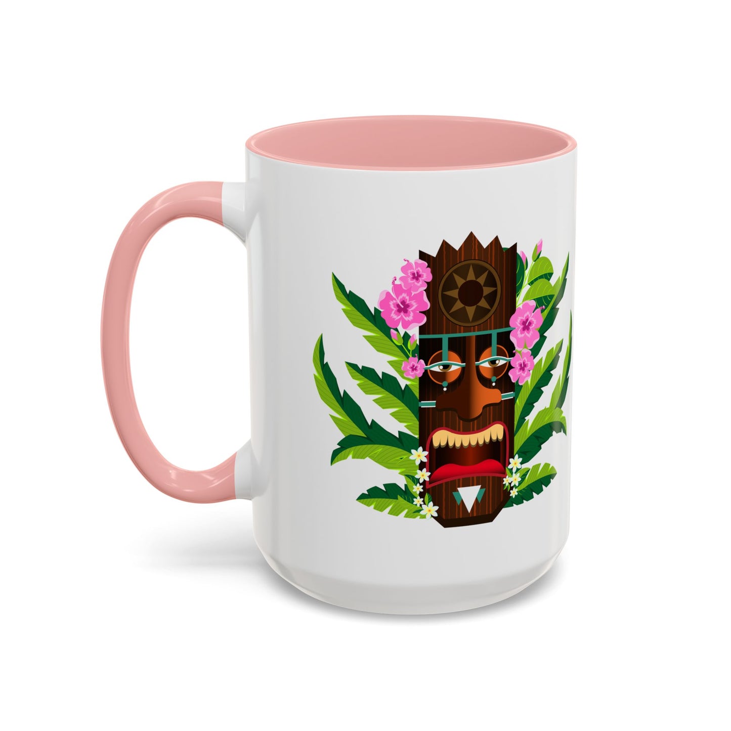 Accent Coffee Mug (11, 15oz), 8 Colors - Tiki Boss Nani