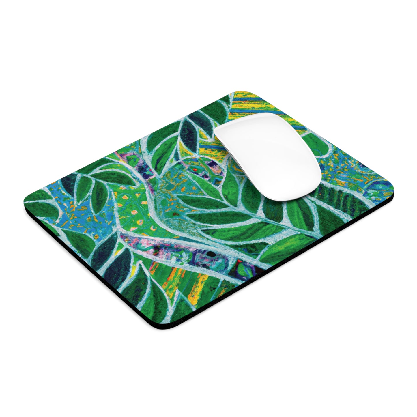 Rainforest Mouse Pad, 2 Shapes - Beach Vibes for Home Office & Gamer / Amazon Whimsy, Green
