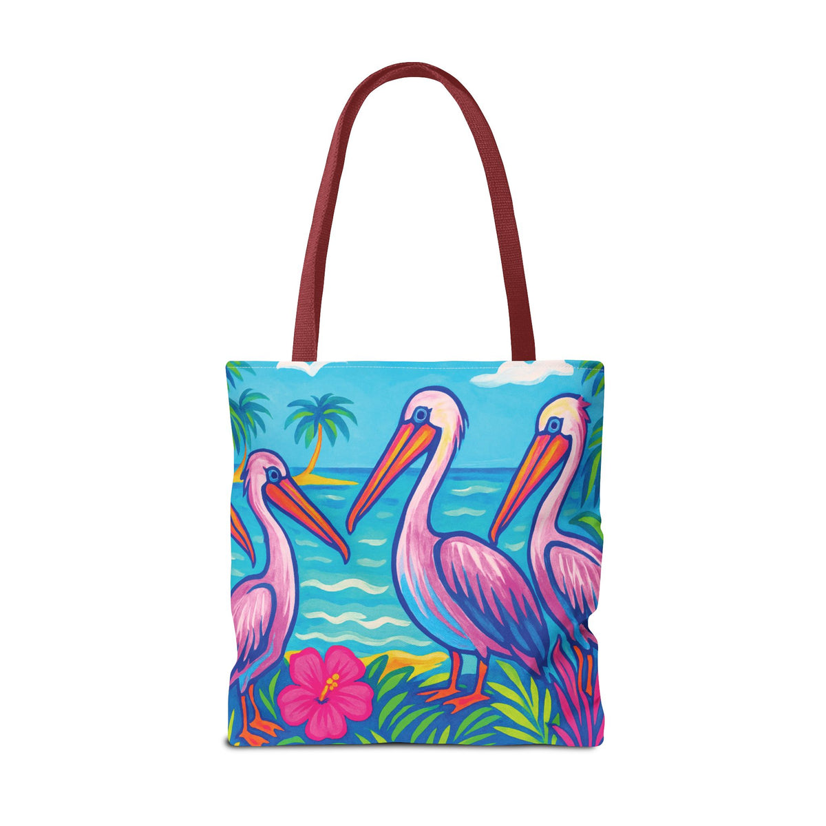 Beach Pelican Party Tote Bag - 3 Sizes