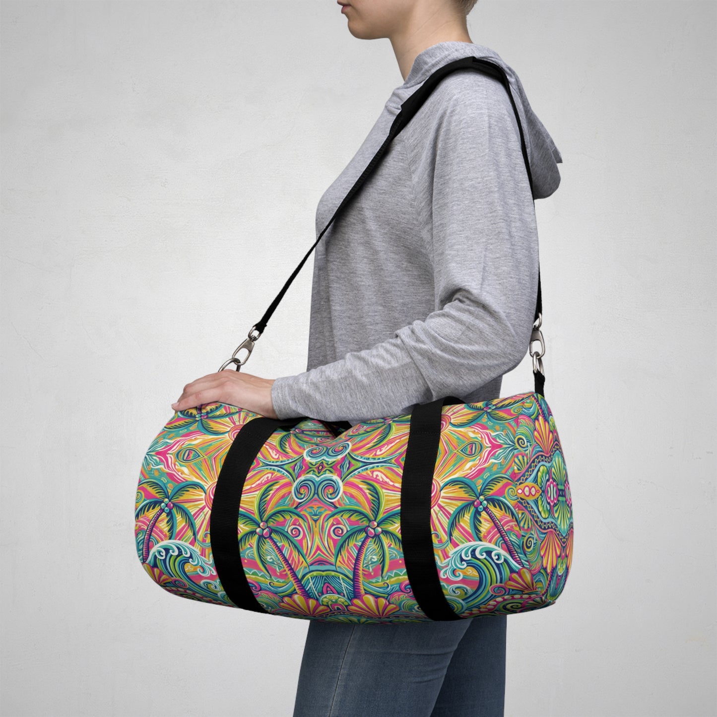 Tropical Rainforest Duffel Bag - Perfect for Travel and Gym / Kaleido Bay