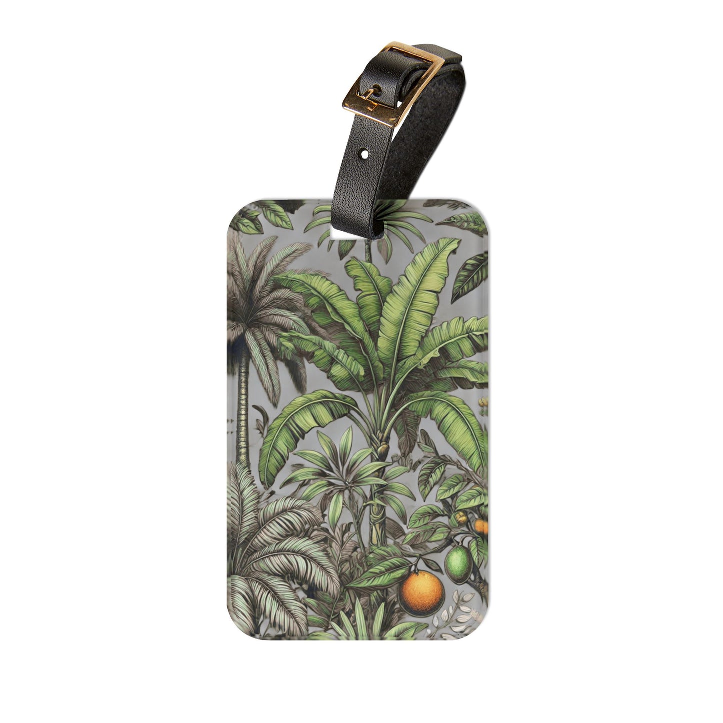Luggage Tag - Tropical Fruit, Grey