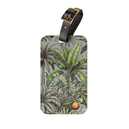 Luggage Tag - Tropical Fruit, Grey