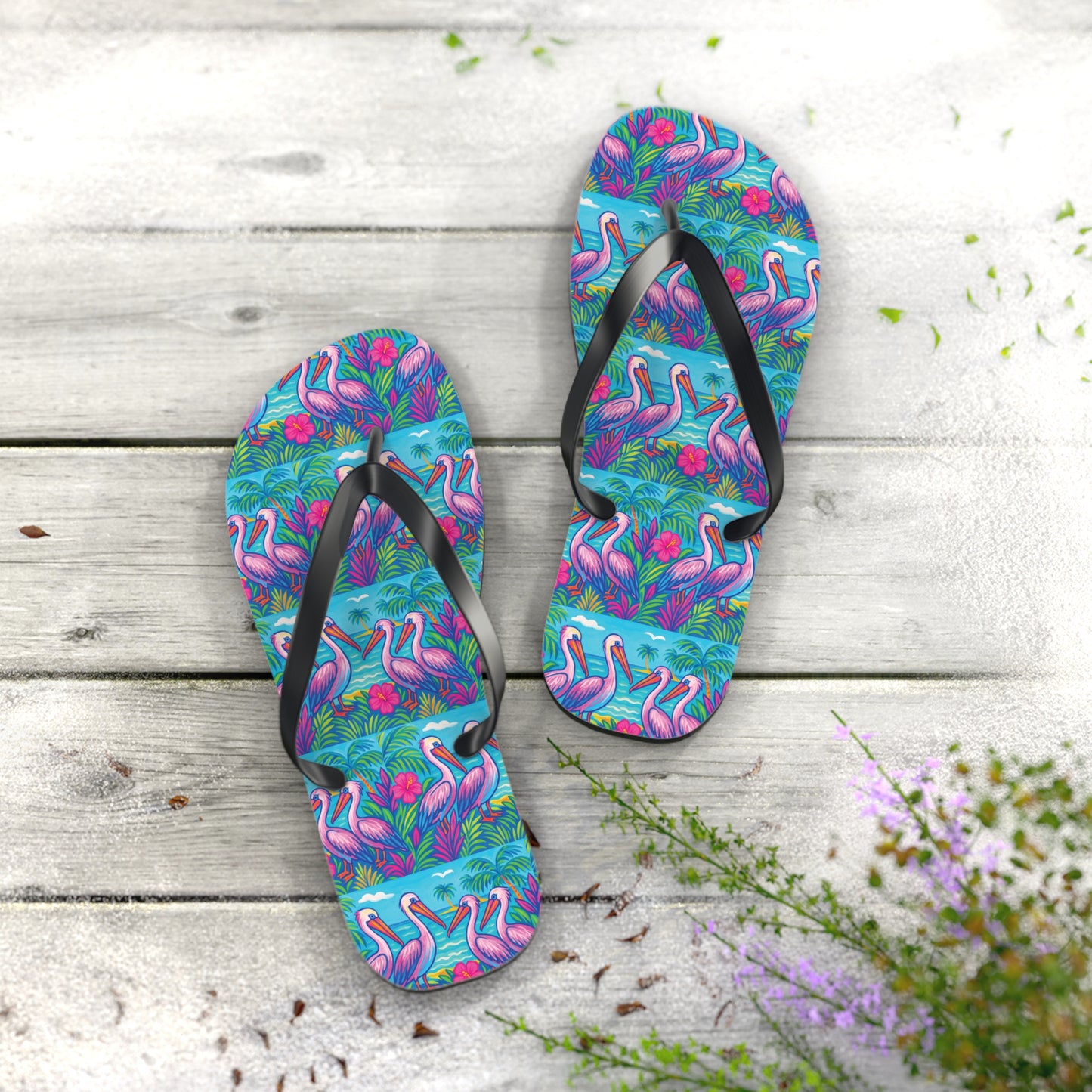 Flip Flops - Beach Pelican Party