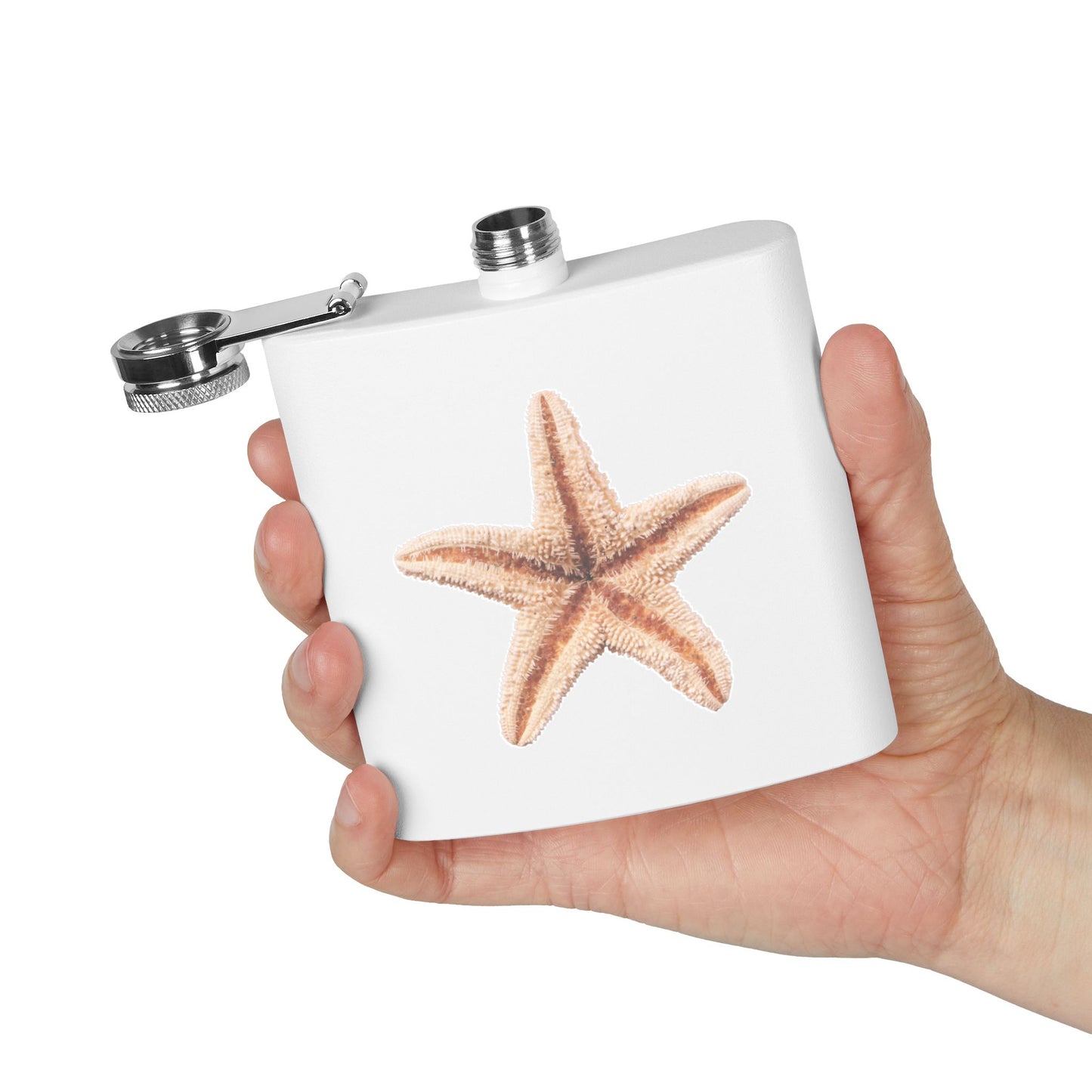 Tropical Stainless Steel 6 oz. Flask, Many Colors  – Real Starfish