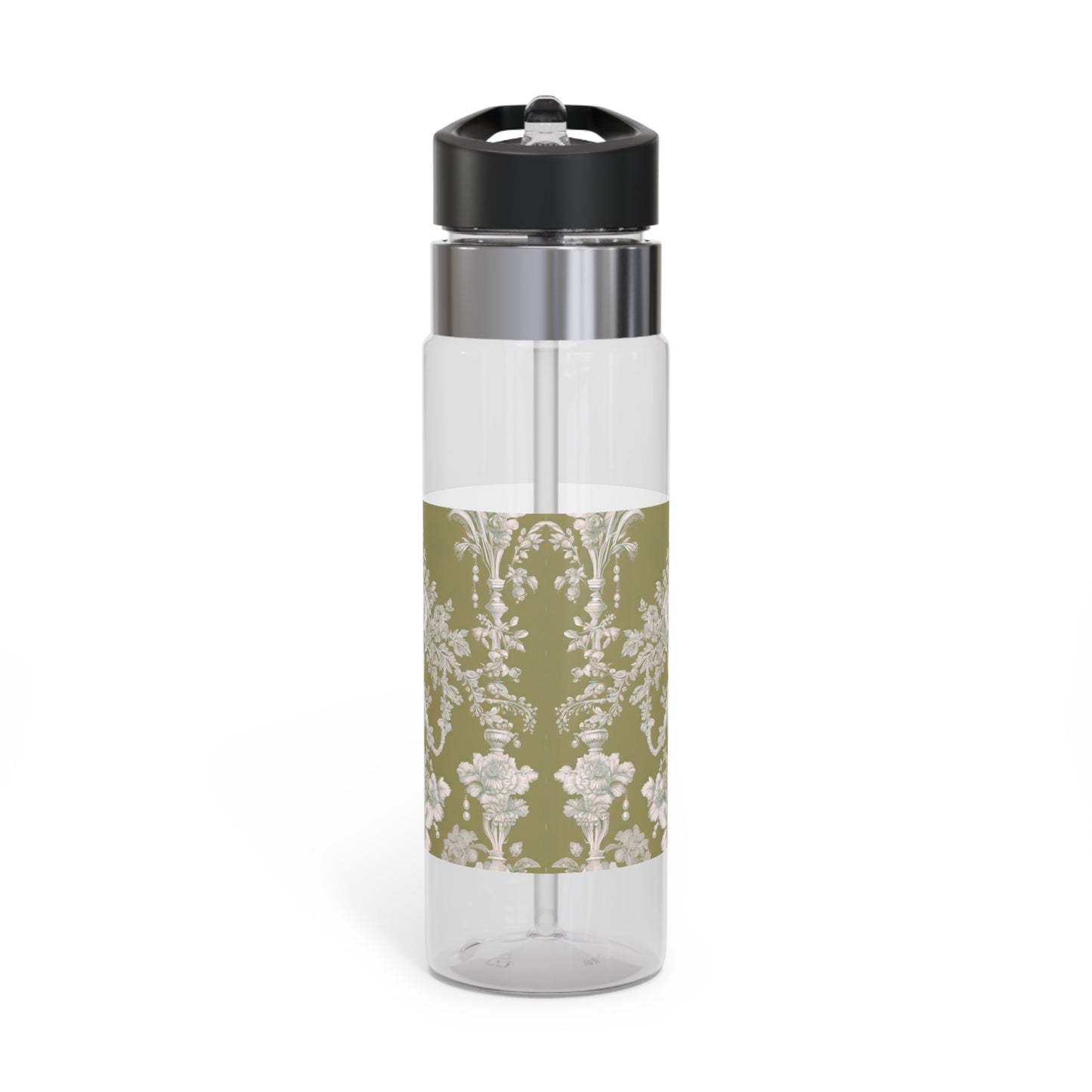 Tropical 20oz Tritan Sport Water Bottle -  Leakproof, Lightweight, BPA-Free / Pearl Lady Toile, Highborn Green