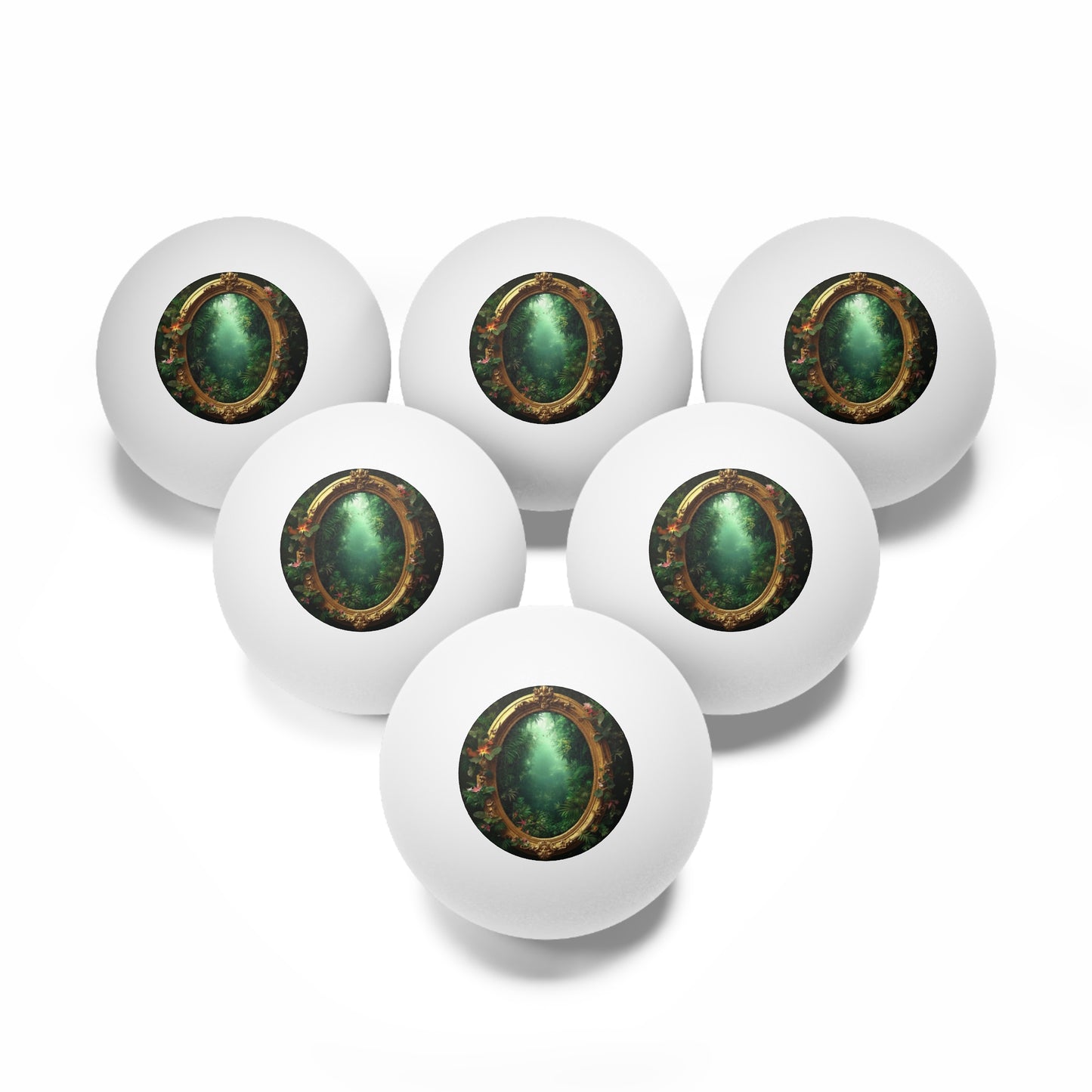 Tropical Paradise Ping Pong Balls - 6 Pack with Golden Portal to Paradise