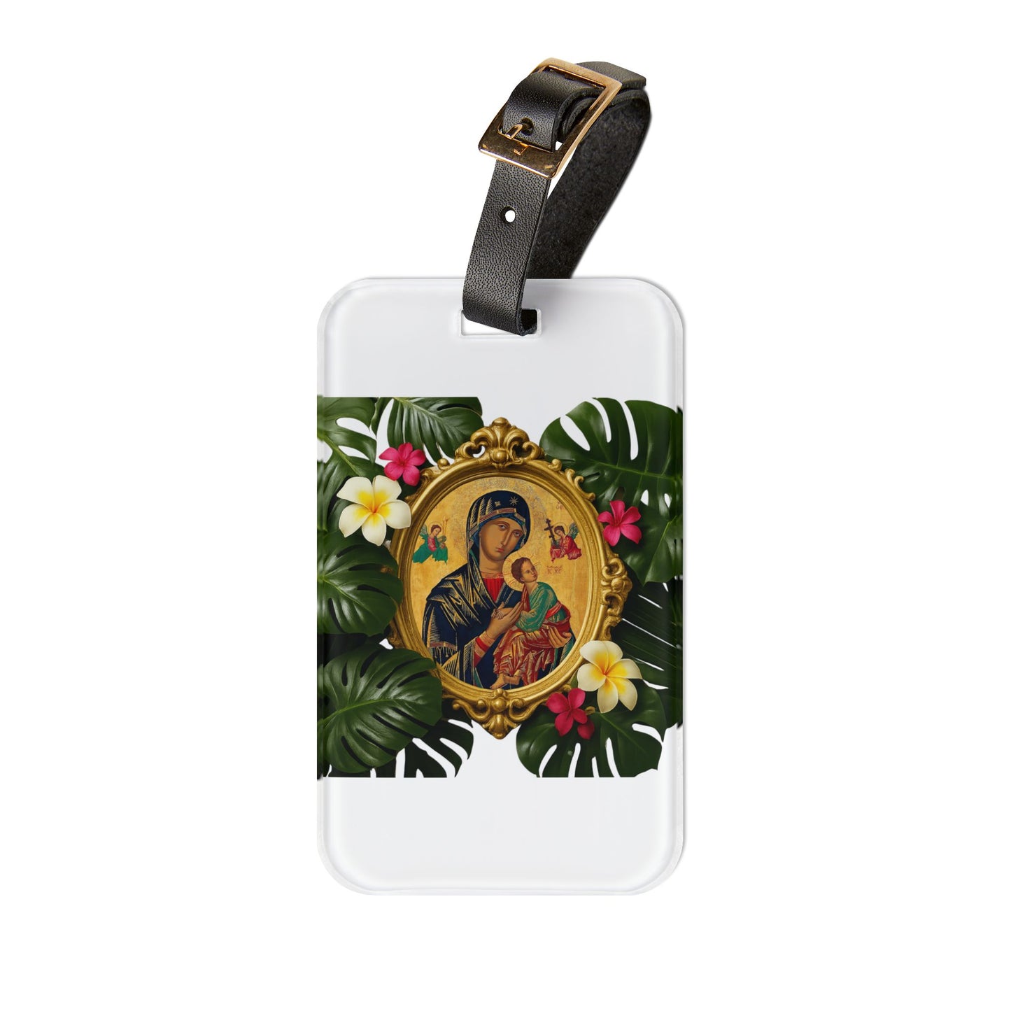 Luggage Tag - Our Lady of Perpetual Help, White