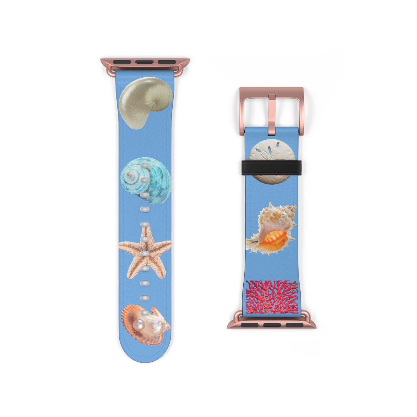 Apple Watch Band - Real Seashell Collection, lt blue