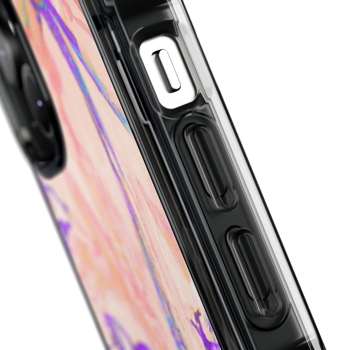 Tropical Doodles/Peach Magnetic Clear Phone Case, Many Models