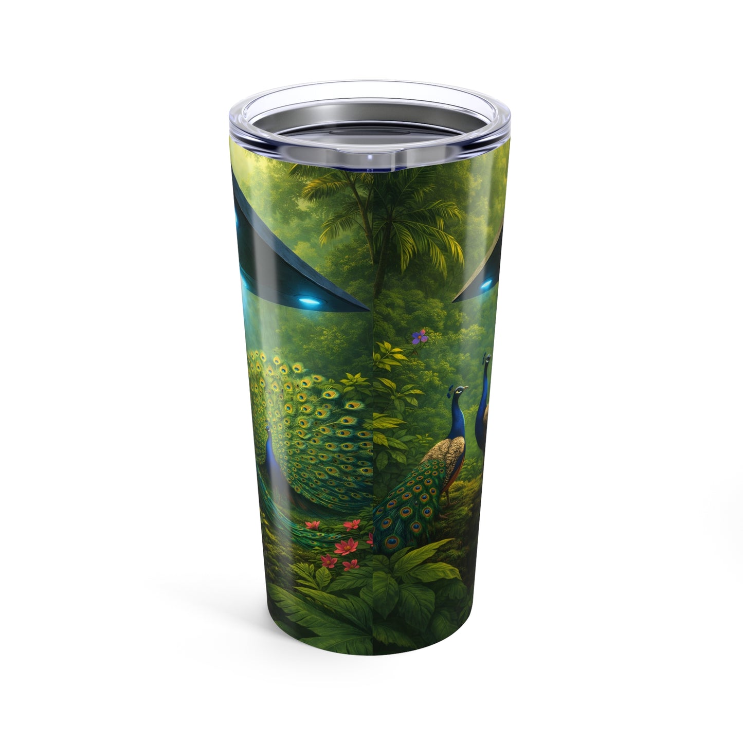20oz Stainless Steel Tumbler — Peacocks and UFO