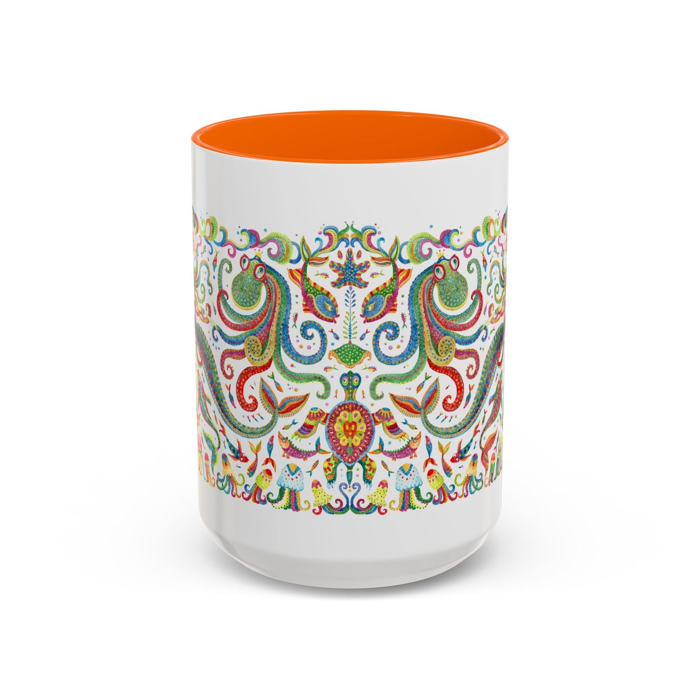 Accent Coffee Mug | Tropical-Inspired Drinkware / Colorful Mermaid Kingdom