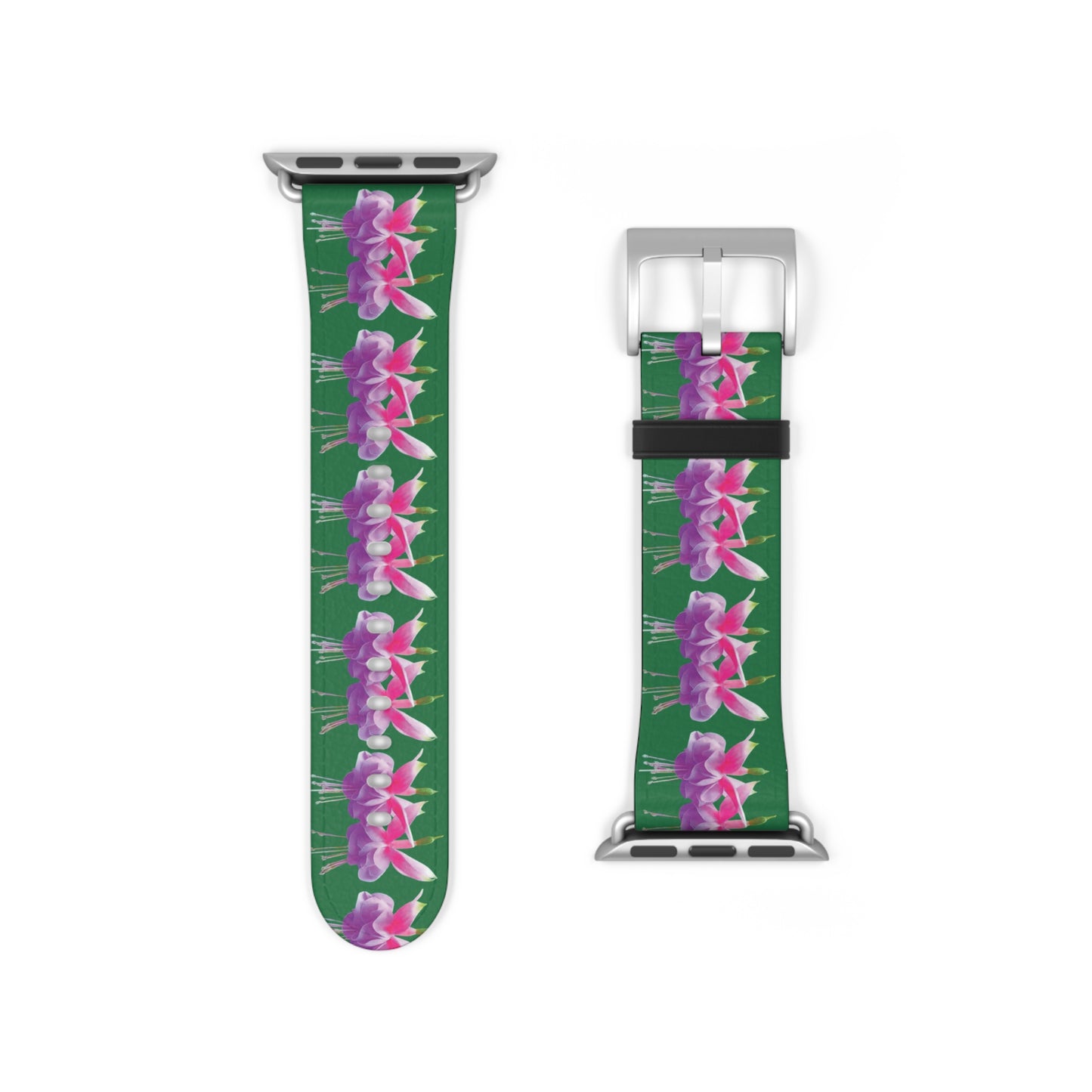 Apple Watch Band - Two Fuchsias, dark green