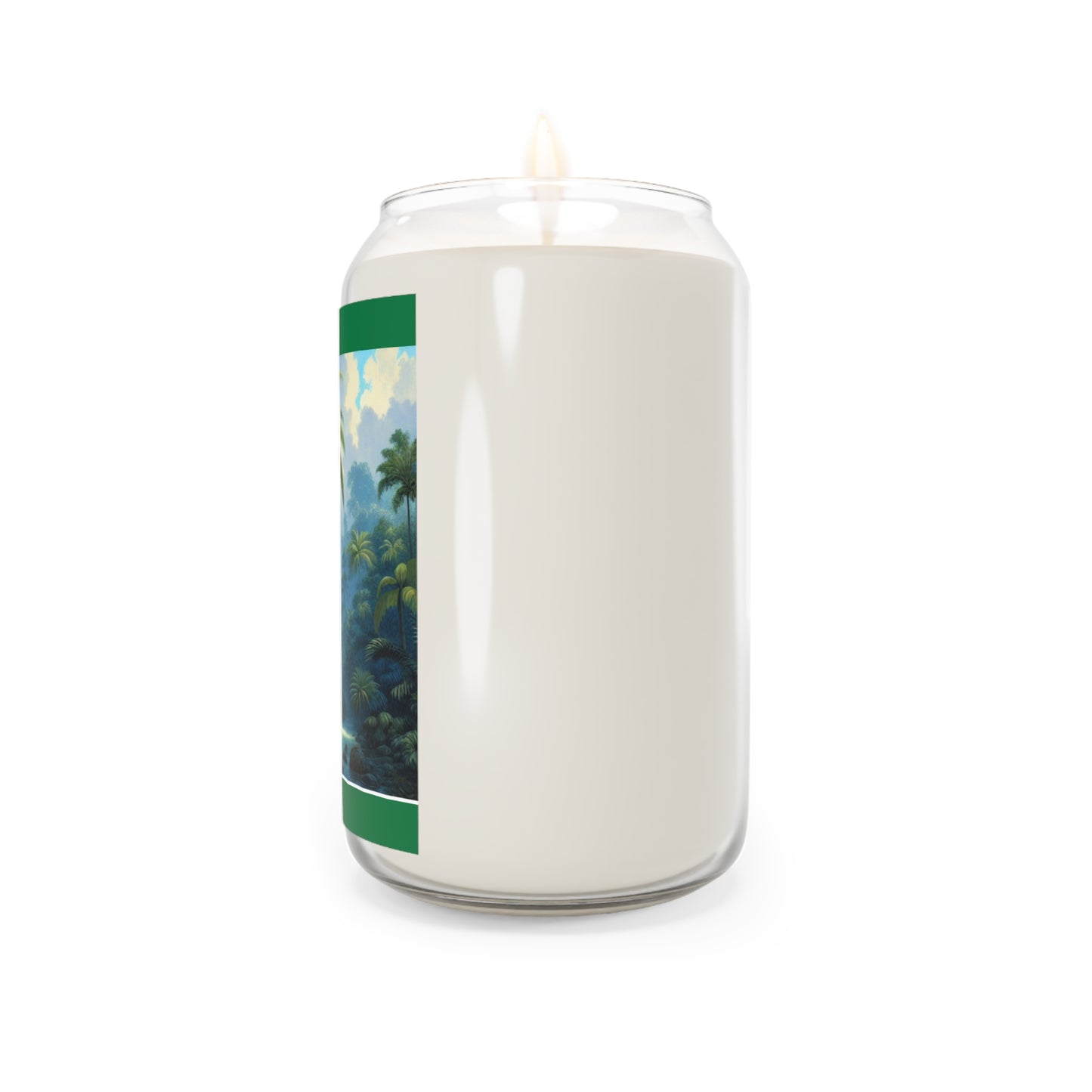 Scented Candle, 13.75oz - Sleeping Beauty Parrot, Dark Green