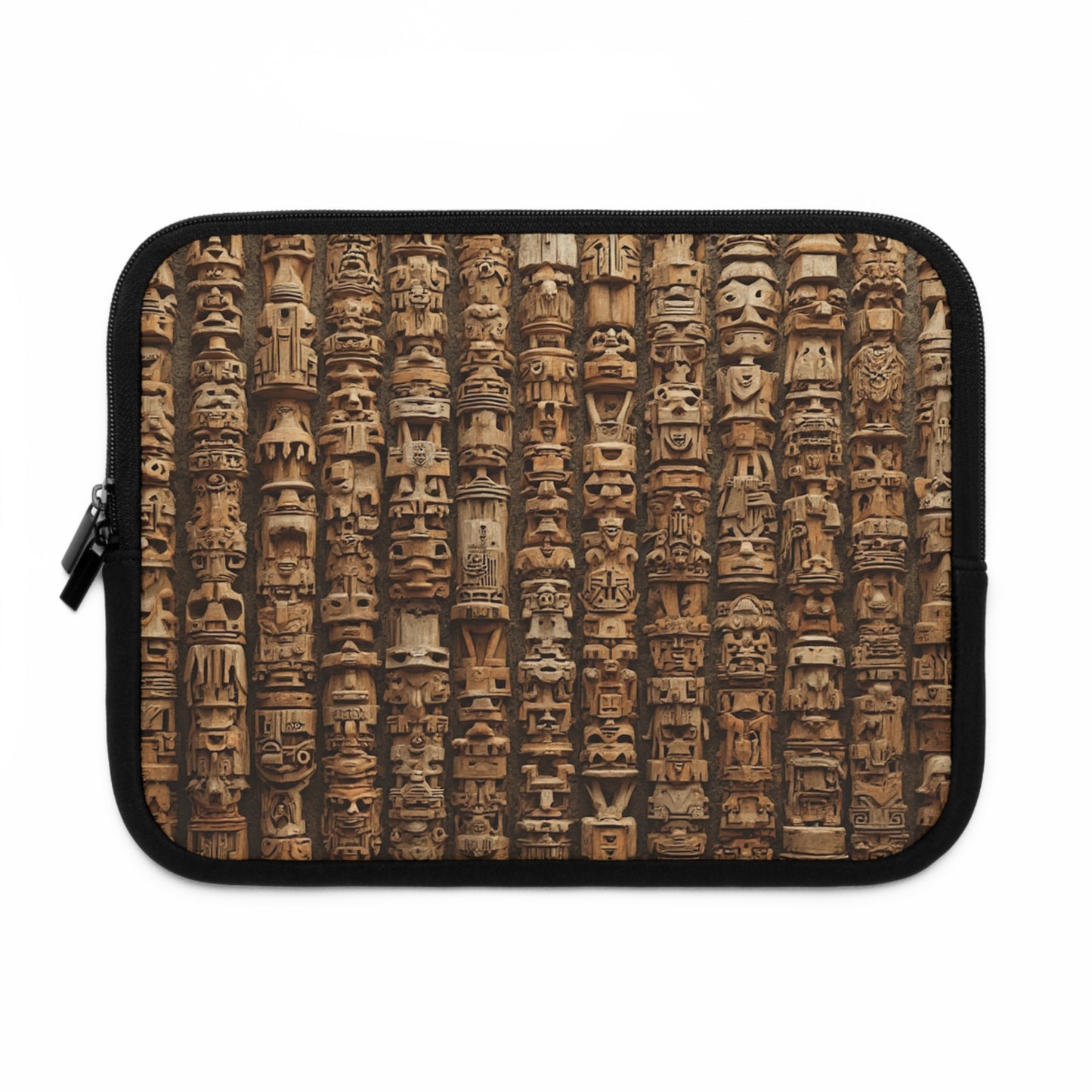 Tropical Laptop Sleeve, 5 Sizes - Perfect for Beach Lovers & Students / Ancient Tiki Totems