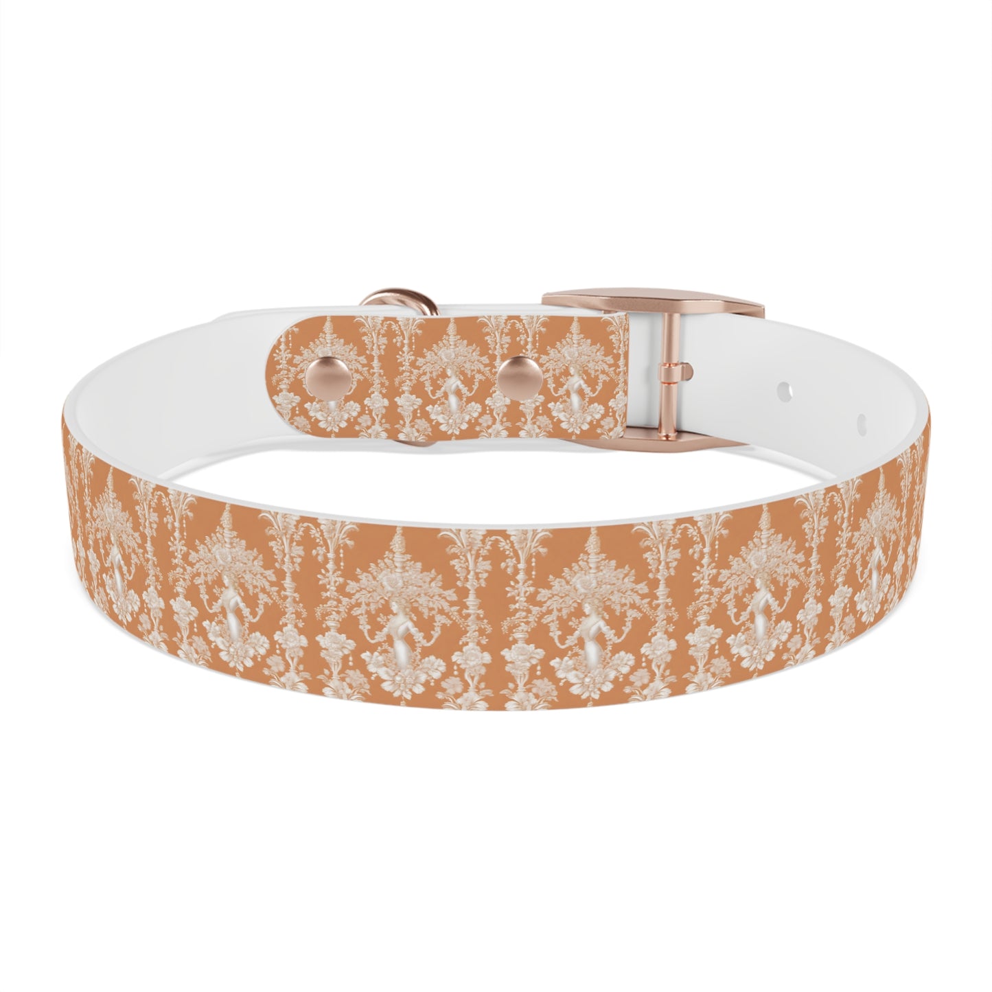 Dog Collar - Pearl Lady Toile, melon