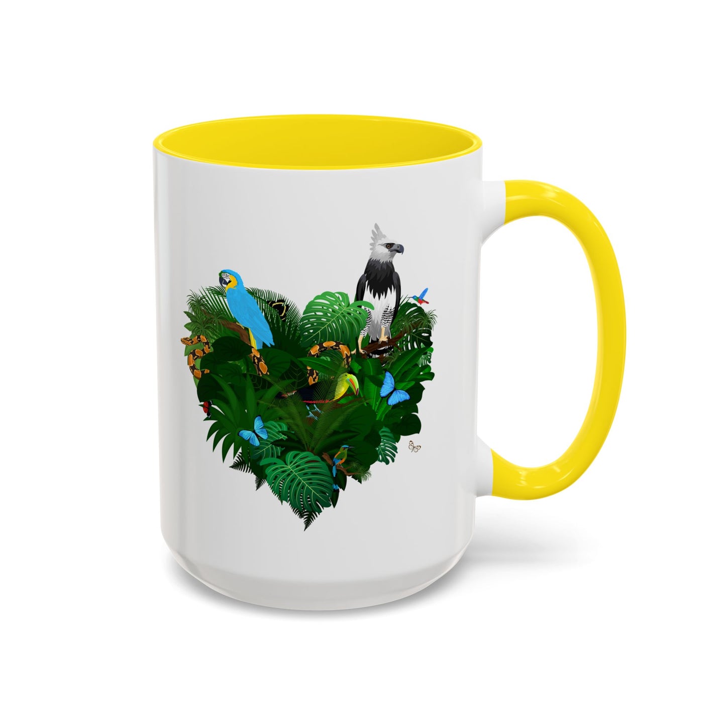 Accent Coffee Mug | Tropical-Inspired Drinkware / Rainforest Love