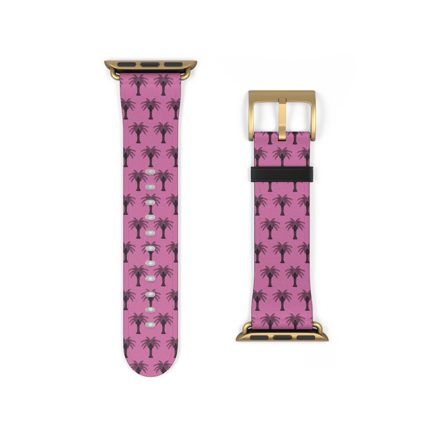 Watch Band - Art Deco Palm, Repeat Light Pink