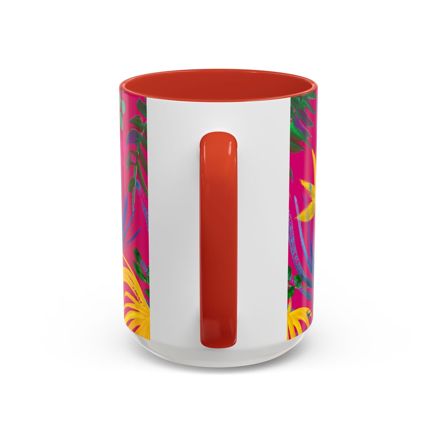 Accent Coffee Mug | Tropical-Inspired Drinkware / Exotic Flora