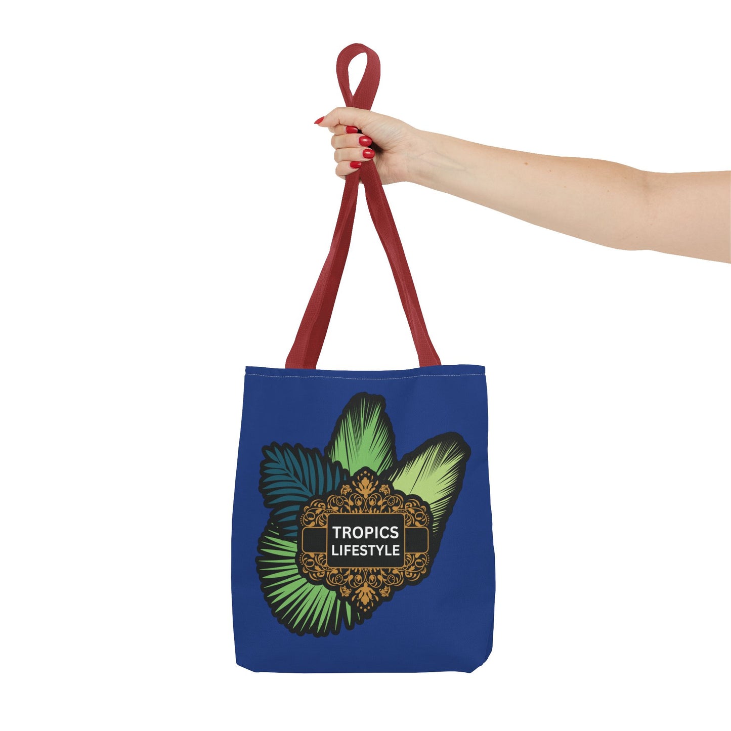 Elegant Tropics Lifestyle Logo Tote Bag - 3 Sizes, Dark Blue