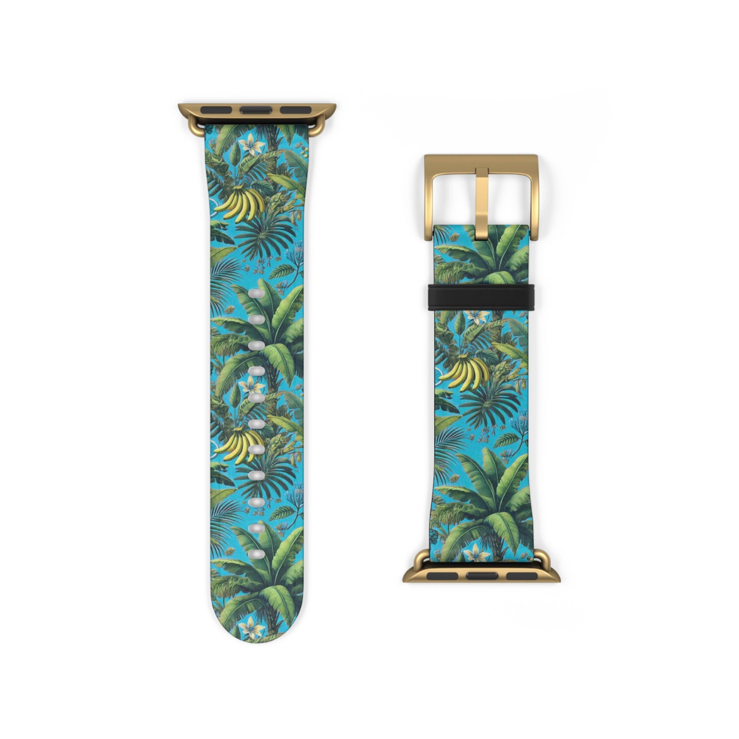 Apple Watch Band - Palms and More Tropical Fruit, Aqua Blue