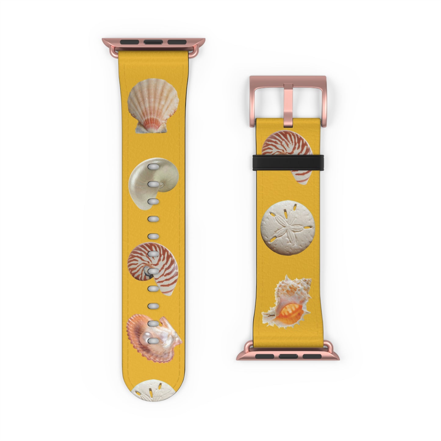 Apple Watch Band - Mixed REAL Seashells/Yellow
