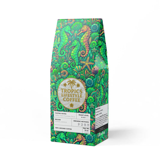 Citrus Bay Blend™ (Medium Roast) Specialty Grade Craft Coffee / Seahorse Trio, Lime