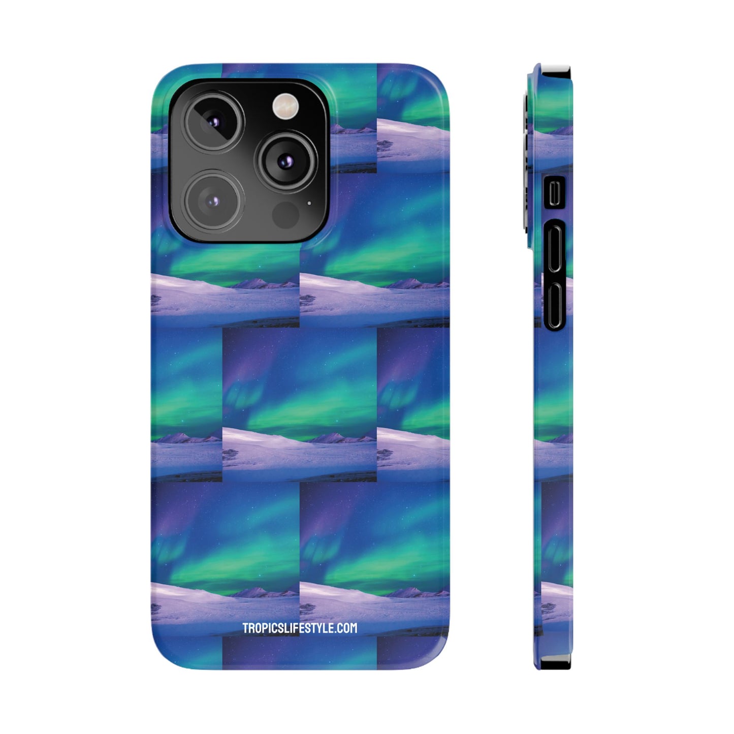 Slim Phone Cases - Cold Ocean Lights, Peacock