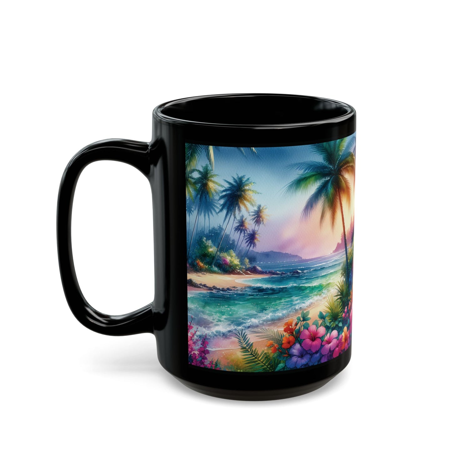 Black Coffee Mug - Bay of Peace