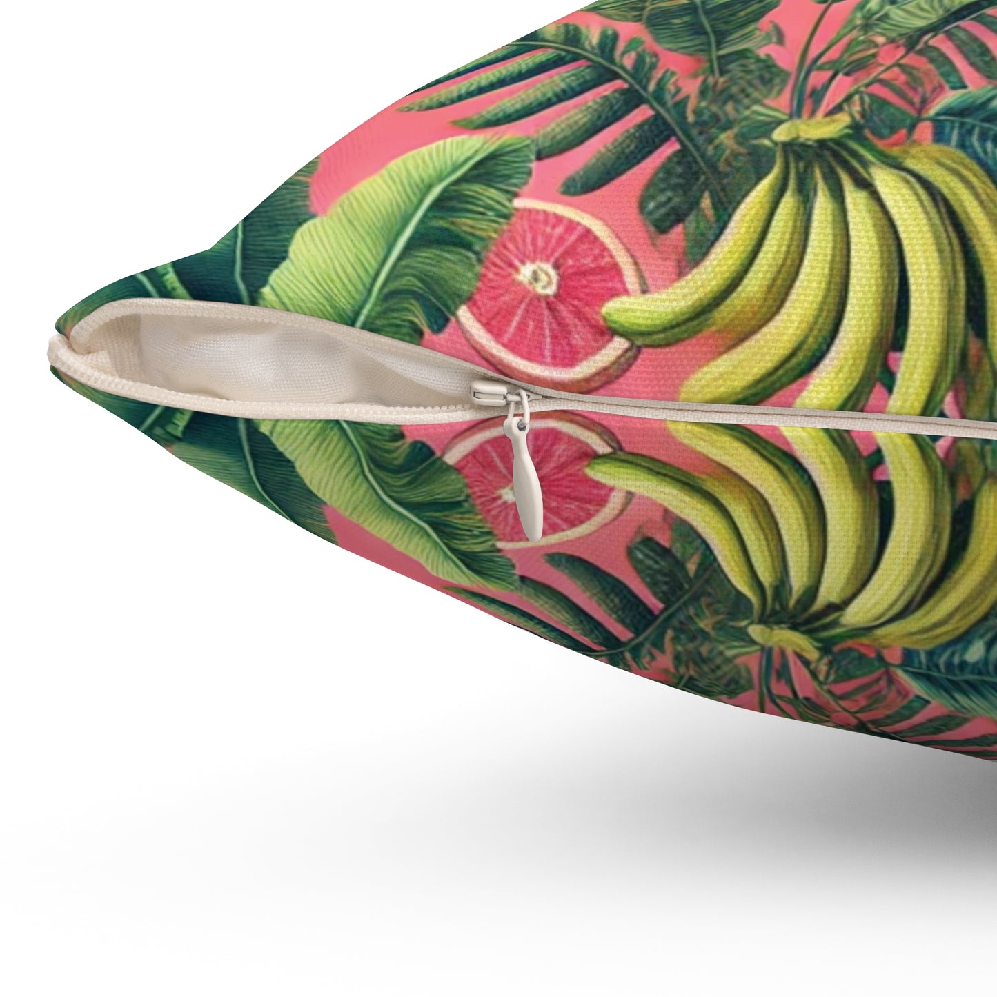 Decorative Pillow - Accent Cushion, 4 Sizes / More Tropical Fruit, Coral