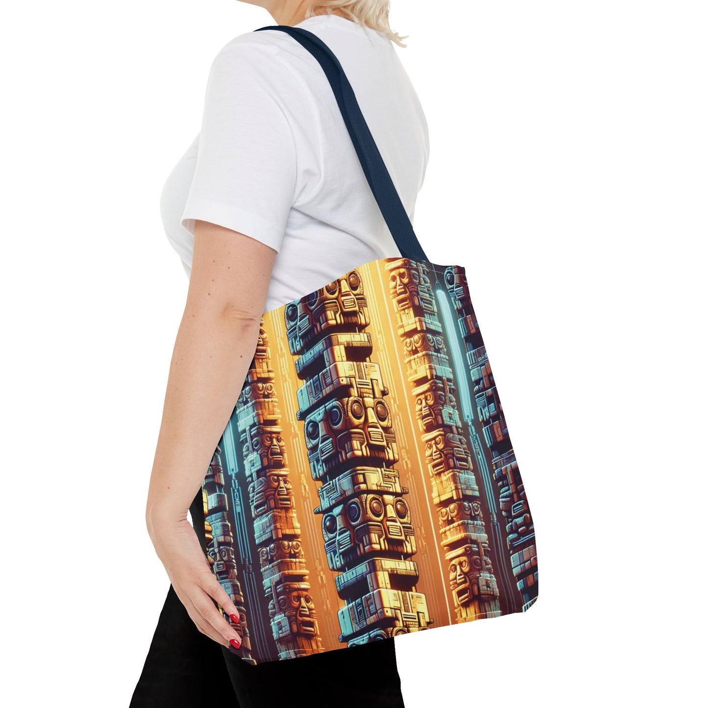 Techno Tiki Totems Tote Bag - 3 Sizes