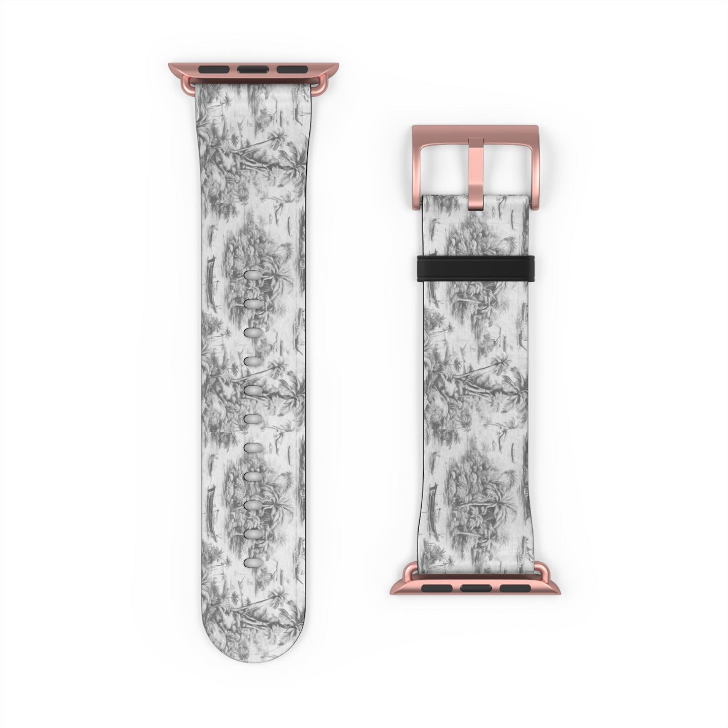 Apple Watch Band - Tropical Toile, soft black