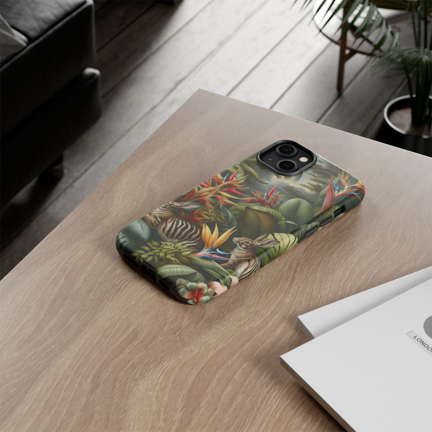 Rainforest Rabbit Outing Phone Case - Tough Cases with Summer Vibe