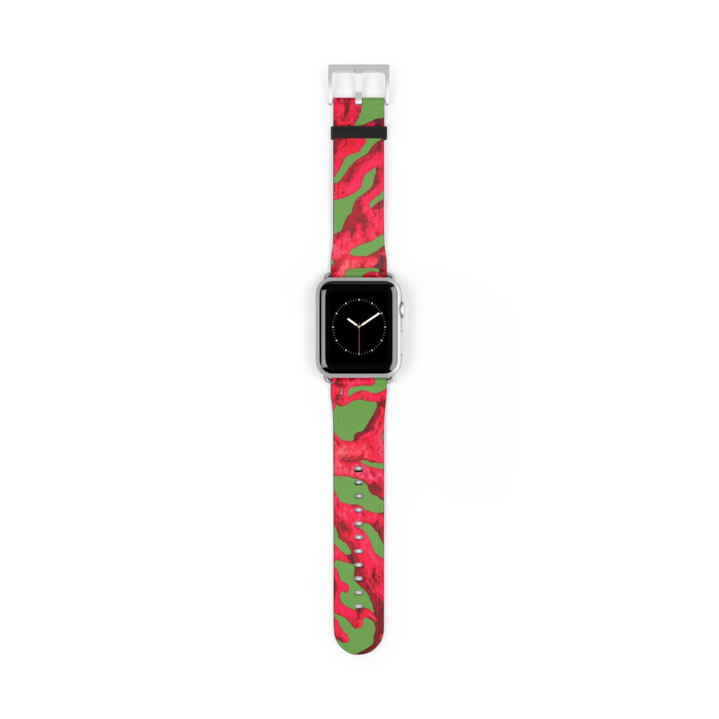 Apple Watch Band - Red Coral, green background