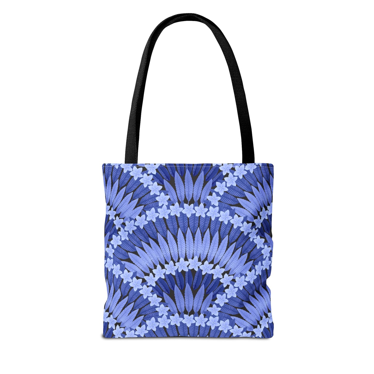 Plumeria and Palms Blue Tote Bag - 3 Sizes