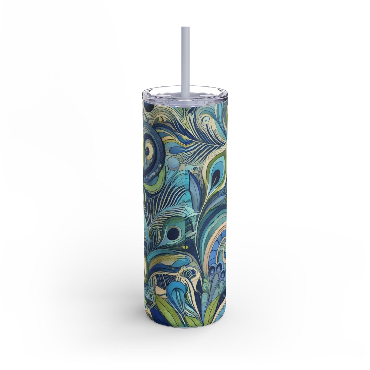20oz Matte Tumbler, 7 Colors - Stylish Travel Cup - Feather Currents, Blue